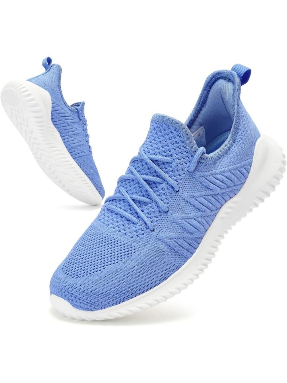 Women's Blue Comfort Lightweight Memory Foam Slip On Casual Yoga Sneaker Shoes